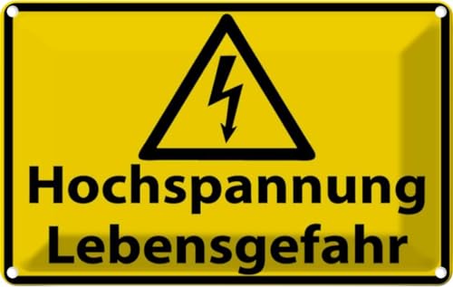 vianmo Blechschild 12x18 cm Hochspannung Lebensgefahr Deko Geschenk Metall Schild vianmo Blechschild 12x18 cm Hochspannung Lebensgefahr Deko Geschenk Metall Schild von vianmo