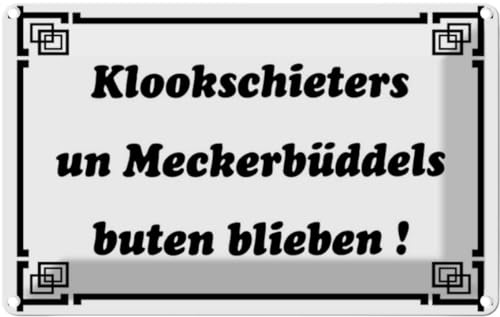 vianmo Blechschild 12x18 cm Klookschieters Meckerbüddels Deko Geschenk Metall Schild vianmo Blechschild 12x18 cm Klookschieters Meckerbüddels Deko Geschenk Metall Schild von vianmo