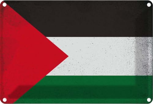 vianmo Blechschild 12x18 cm Palästina Flag Palestine Vintage Deko Geschenk Metall Schild von vianmo