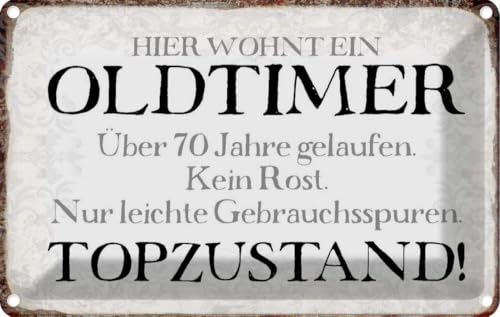 vianmo Blechschild 12x18 cm hier wohnt Oldtimer über 70 Deko Geschenk Metall Schild vianmo Blechschild 12x18 cm hier wohnt Oldtimer über 70 Deko Geschenk Metall Schild von vianmo