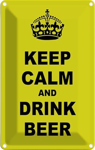 vianmo Blechschild 18x12 cm keep calm and drink beer Deko Geschenk Metall Schild vianmo Blechschild 18x12 cm keep calm and drink beer Deko Geschenk Metall Schild von vianmo