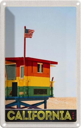 vianmo Blechschild 18x12 cm California Amerika Küste Strand Meer Deko Geschenk Metall Schild vianmo Blechschild 18x12 cm California Amerika Küste Strand Meer Deko Geschenk Metall Schild von vianmo