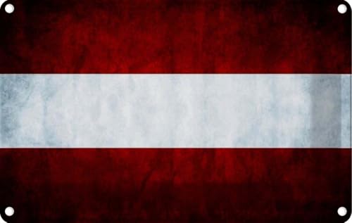 vianmo Blechschild 12x18 cm Österreich Fahne Deko Geschenk Metall Schild von vianmo