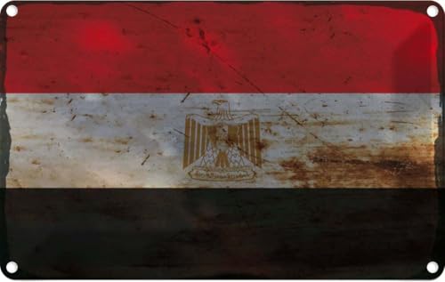 vianmo Blechschild 20x30 cm Ägypten Flag of Egypt Rost Deko Geschenk Metall Schild vianmo Blechschild 20x30 cm Ägypten Flag of Egypt Rost Deko Geschenk Metall Schild von vianmo