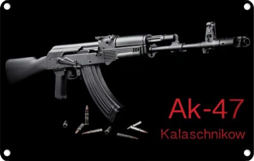 vianmo Blechschild 20x30 cm Gewehr AK-47 Kalaschnikow Deko Geschenk Metall Schild von vianmo