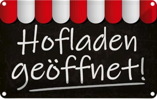 vianmo Blechschild 20x30 cm Hofladen geöffnet Verkauf Deko Geschenk Metall Schild von vianmo