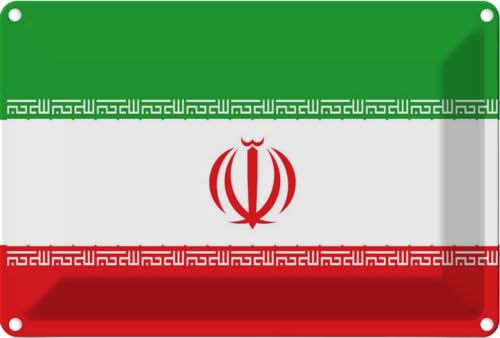 vianmo Blechschild 20x30 cm Iran Flag of Deko Geschenk Metall Schild von vianmo