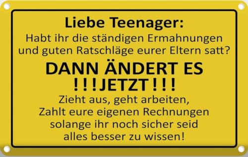 vianmo Blechschild 20x30 cm Liebe Teenager - ÄNDERT ES Deko Geschenk Metall Schild von vianmo