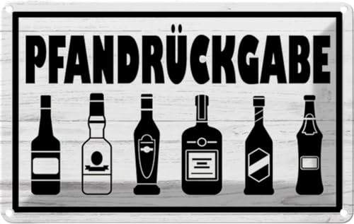 vianmo Blechschild 20x30 cm Pfandrückgabe Deko Geschenk Metall Schild von vianmo