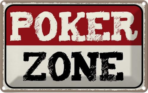 vianmo Blechschild 20x30 cm Poker Zone Deko Geschenk Metall Schild vianmo Blechschild 20x30 cm Poker Zone Deko Geschenk Metall Schild von vianmo
