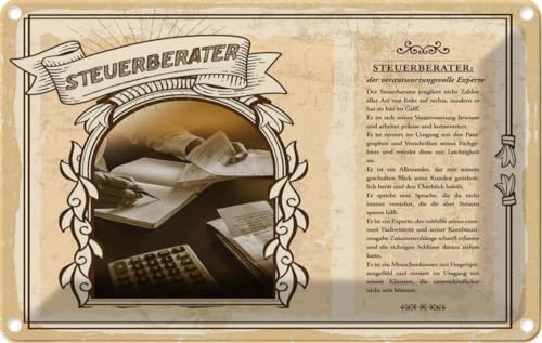 vianmo Blechschild 20x30 cm Steuerberater Deko Geschenk Metall Schild von vianmo
