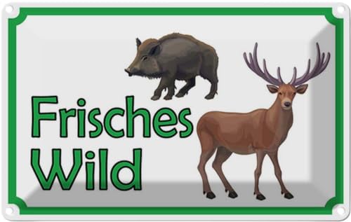 vianmo Blechschild 20x30 cm frisches Wild Wildfleisch Deko Geschenk Metall Schild von vianmo