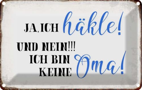 vianmo Blechschild 20x30 cm ja ich häkle und bin keine Oma Deko Geschenk Metall Schild vianmo Blechschild 20x30 cm ja ich häkle und bin keine Oma Deko Geschenk Metall Schild von vianmo