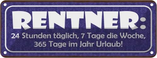 vianmo Blechschild 10x27 cm Rentner 24 Stunden 7 Tage 365 Deko Geschenk Metall Schild vianmo Blechschild 10x27 cm Rentner 24 Stunden 7 Tage 365 Deko Geschenk Metall Schild von vianmo