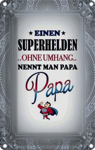 vianmo Blechschild 30x20 cm Superhelden ohne Umhang PAPA Deko Geschenk Metall Schild von vianmo