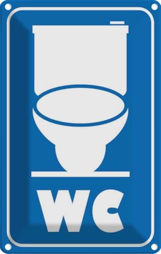 vianmo Blechschild 30x20 cm WC Piktogramm Toilette Deko Geschenk Metall Schild von vianmo