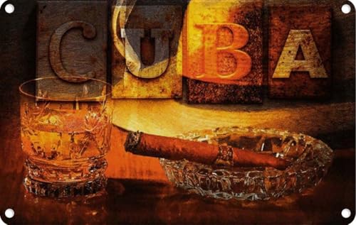 vianmo Blechschild 20x30 cm Cuba Zigarre Rum Havanna Deko Geschenk Metall Schild vianmo Blechschild 20x30 cm Cuba Zigarre Rum Havanna Deko Geschenk Metall Schild von vianmo