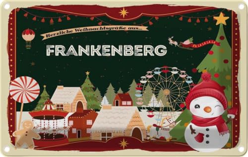 vianmo Blechschild 20x30 cm Weihnachten FRANKENBERG Deko Geschenk Metall Schild vianmo Blechschild 20x30 cm Weihnachten FRANKENBERG Deko Geschenk Metall Schild von vianmo