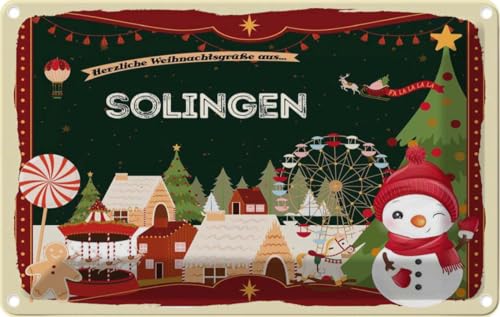 vianmo Blechschild 20x30 cm Weihnachten SOLINGEN Deko Geschenk Metall Schild vianmo Blechschild 20x30 cm Weihnachten SOLINGEN Deko Geschenk Metall Schild von vianmo