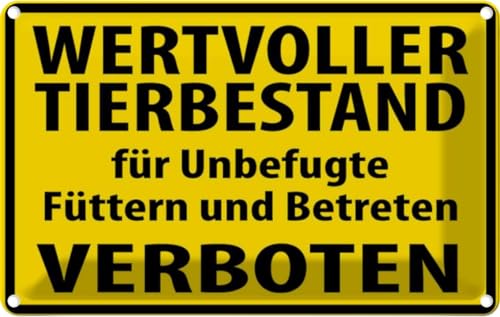 vianmo Blechschild 20x30 cm Wertvoller Tierbestand Deko Geschenk Metall Schild von vianmo