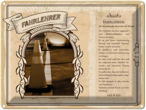 vianmo Blechschild 30x40 cm Fahrlehrer Nerven aus Stahl Deko Geschenk Metall Schild vianmo Blechschild 30x40 cm Fahrlehrer Nerven aus Stahl Deko Geschenk Metall Schild von vianmo