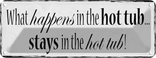 vianmo Blechschild 10x27 cm what happens is the hot tub Deko Geschenk Metall Schild vianmo Blechschild 10x27 cm what happens is the hot tub Deko Geschenk Metall Schild von vianmo