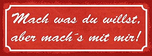 vianmo Holzschild 10x27 cm mach was du willst aber mit mir Deko Geschenk Holz Schild von vianmo