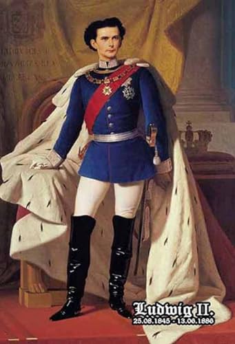 vianmo Holzschild 18x12 cm Ludwig II König 1845 Bayern Deko Geschenk Holz Schild von vianmo