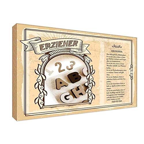 vianmo Holzschild 20x30 cm Erzieher Deko Geschenk Holz Schild von vianmo