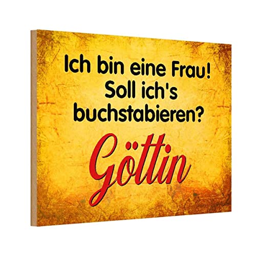 vianmo Holzschild 20x30 cm ich bin Frau Göttin Deko Geschenk Holz Schild von vianmo