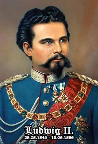 vianmo Holzschild 30x20 cm Nostalgie König Ludwig II Deko Geschenk Holz Schild von vianmo