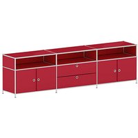 viasit Sideboard System4, 496623 rubinrot 227,9 x 40,4 x 62,0 cm von viasit