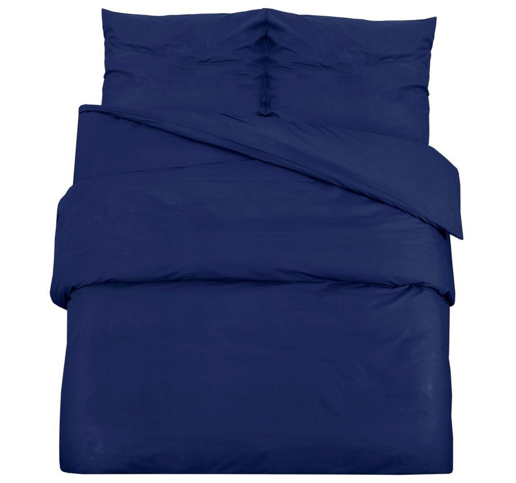 Bettbezug Bettwäsche-Set Marineblau 135x200 cm Baumwolle, vidaXL (2 St) von vidaXL