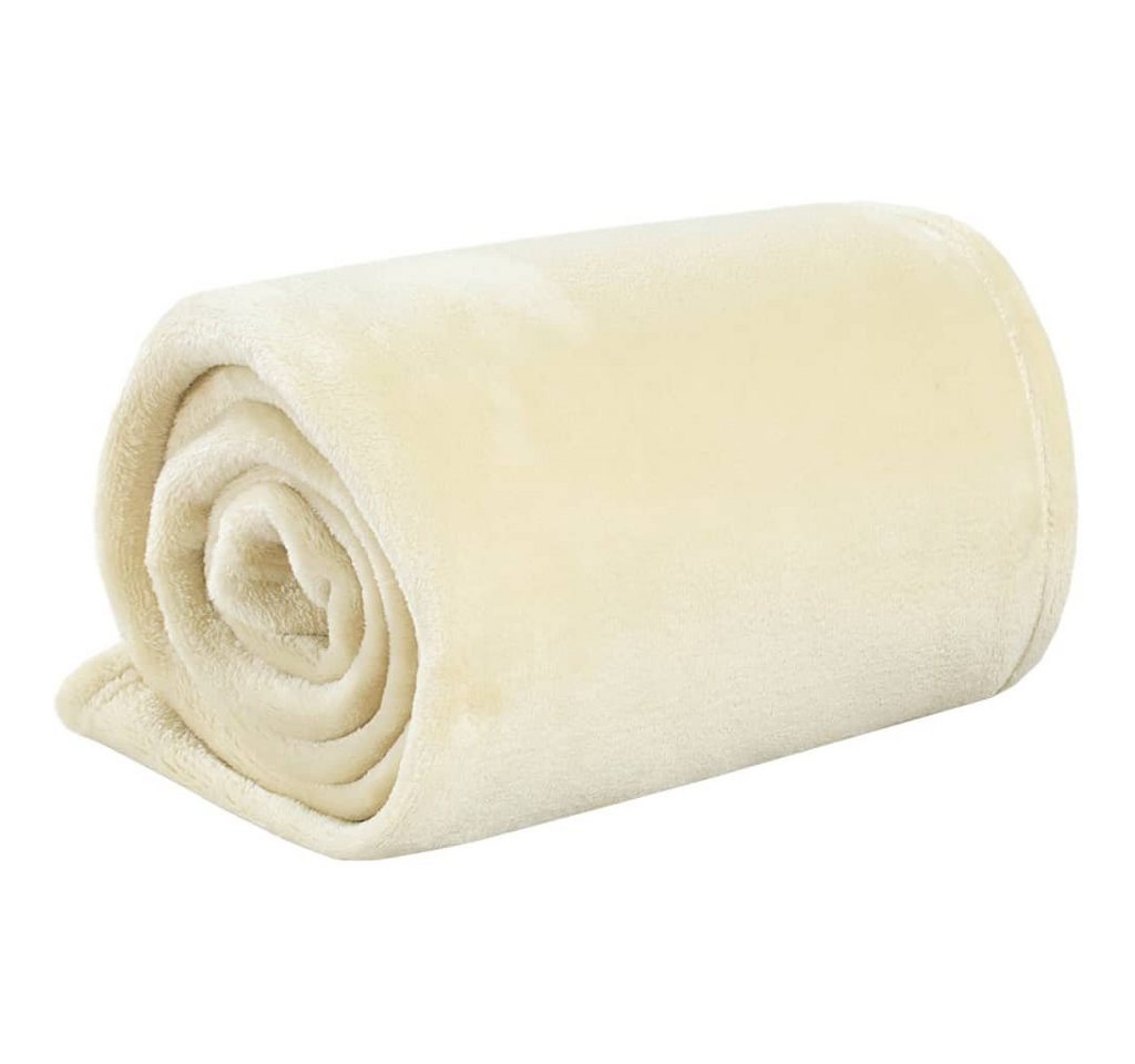 Bettüberwurf Decke Creme 130x170 cm Polyester, vidaXL von vidaXL