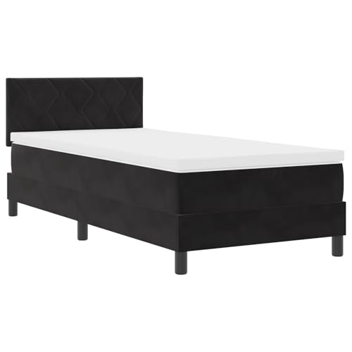 vidaXL Boxspringbett mit Matratze Schwarz 90x200 cm Samt vidaXL Boxspringbett mit Matratze Schwarz 90x200 cm Samt von vidaXL