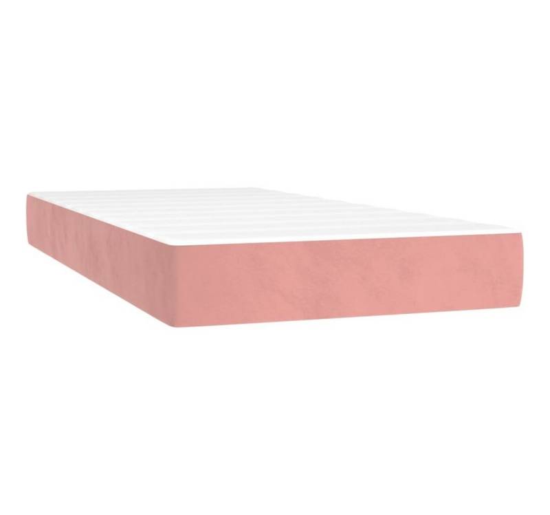 Boxspringmatratze Taschenfederkernmatratze Rosa 80x200x20 cm Samt, vidaXL, 20 cm hoch von vidaXL