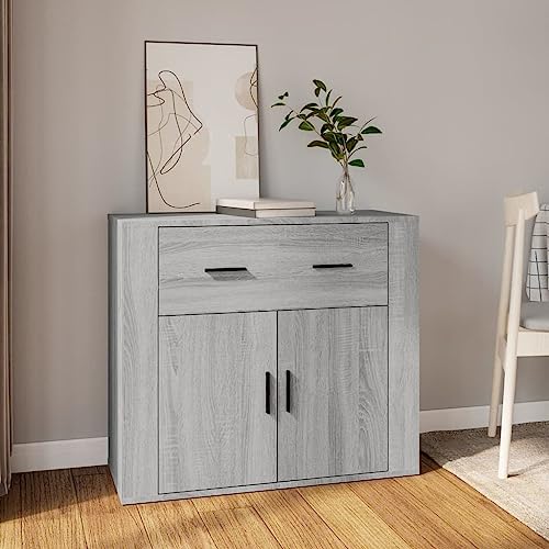 Bussandri Exclusive - Sideboard Grau Sonoma 80x33x70 cm Holzwerkstoff von vidaXL