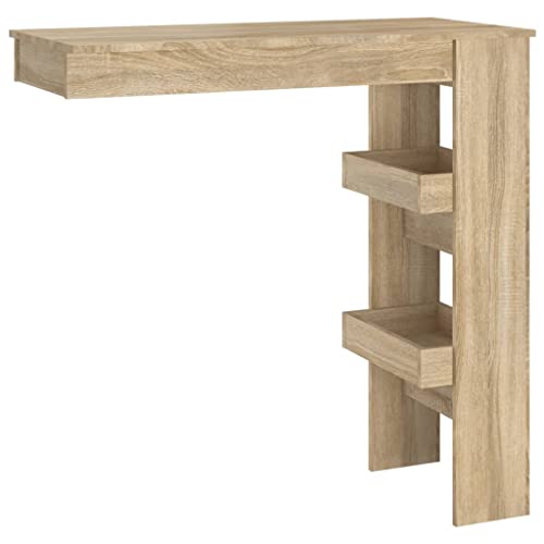 Bussandri Exclusive - Wand-Bartisch Sonoma-Eiche 102x45x103,5 cm Holzwerkstoff von vidaXL