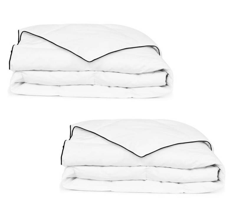 vidaXL Einziehdecke Winter Daunendecke 2 Stk 140x200 cm 1600g Bettdecke Einziehdecke Stepp von vidaXL