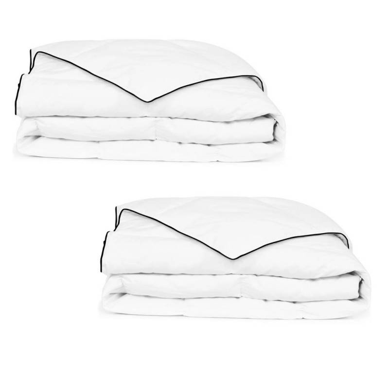 vidaXL Einziehdecke Winter Daunendecke 2 Stk 150x200 cm 1700g Bettdecke Einziehdecke Stepp von vidaXL