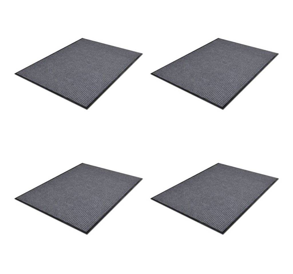 vidaXL Fußmatte Fußmatte Türmatten 4 Stk PVC Grau 90 x 60 cm Schmutzfangmatte Türvorle, Rechteck, Höhe: 60 mm vidaXL Fußmatte Fußmatte Türmatten 4 Stk PVC Grau 90 x 60 cm Schmutzfangmatte Türvorle, Rechteck, Höhe: 60 mm von vidaXL