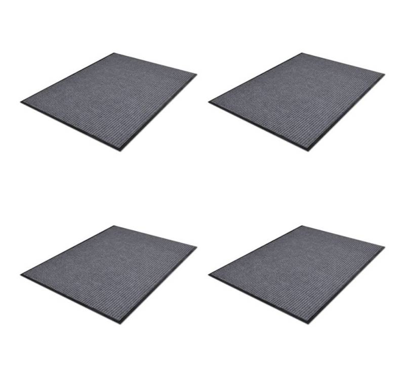 vidaXL Fußmatte Fußmatte Türmatten 4 Stk PVC Grau 90 x 60 cm Schmutzfangmatte Türvorle, Rechteck, Höhe: 60 mm vidaXL Fußmatte Fußmatte Türmatten 4 Stk PVC Grau 90 x 60 cm Schmutzfangmatte Türvorle, Rechteck, Höhe: 60 mm von vidaXL