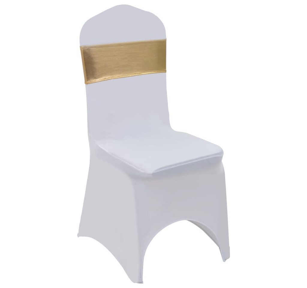 Hussen-Set 25 Stk. Dehnbare Stuhlbänder mit Diamantenschnalle Golden, vidaXL von vidaXL