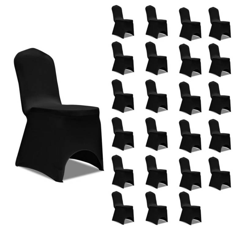vidaXL Hussen-Set Stretch-Stuhlhussen Schwarz 24 Stk. von vidaXL