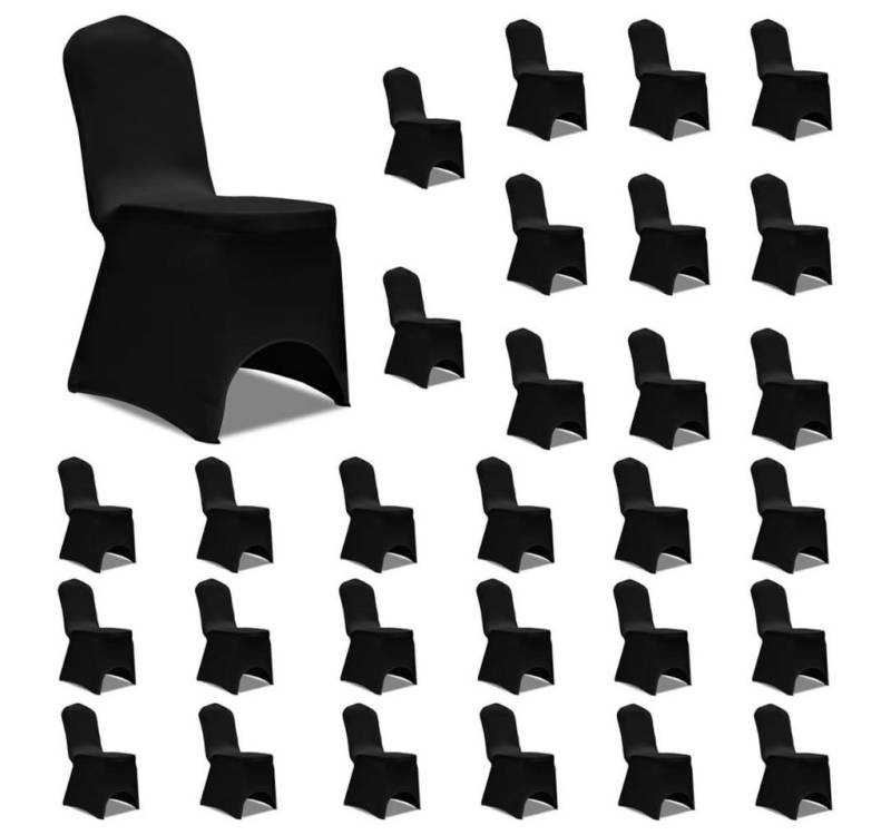 vidaXL Hussen-Set Stretch-Stuhlhussen Schwarz 30 Stk. von vidaXL