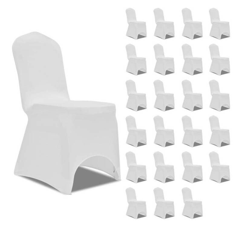 vidaXL Hussen-Set Stretch-Stuhlhussen Weiß 24 Stk. von vidaXL