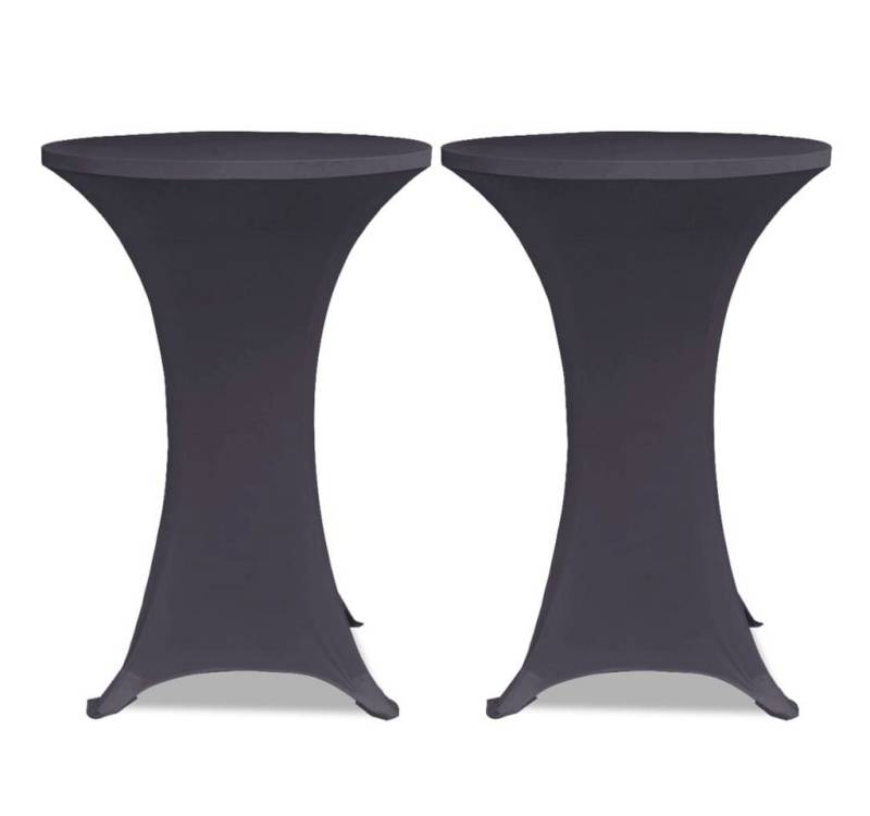 vidaXL Hussen-Set Tischhusse Stretchhusse 2 Stk 80 cm Anthrazit von vidaXL