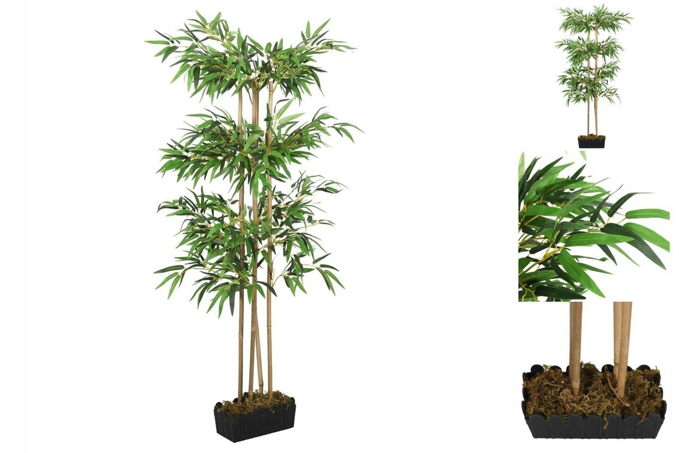 Künstliche Zimmerpflanze Bambusbaum Künstliche Pflanzen 988 Blätter 150 cm Grün, vidaXL, Höhe 0 cm von vidaXL