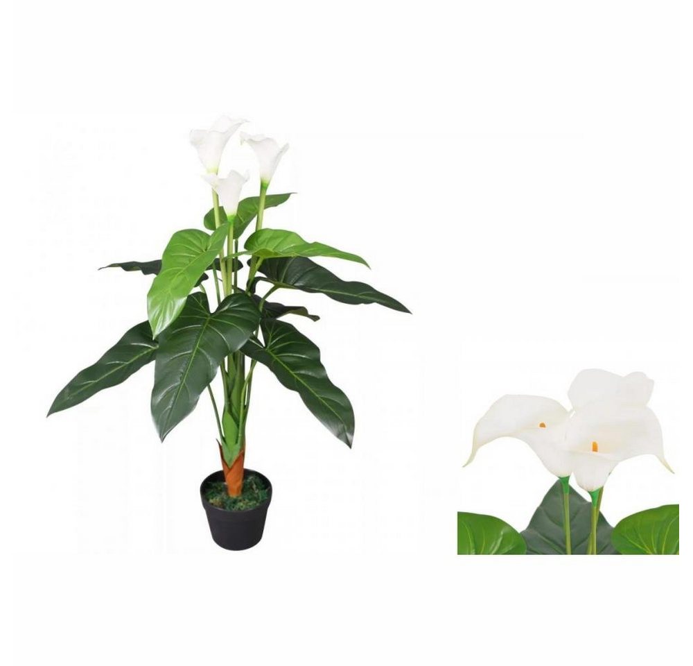 Künstliche Zimmerpflanze Künstliche Calla-Lilie mit Topf 85 cm Weiß Pflanze realistisch echt, vidaXL, Höhe 0 cm von vidaXL