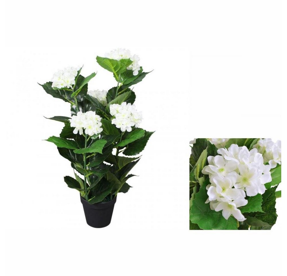 Künstliche Zimmerpflanze Künstliche Hortensie mit Topf 60 cm Weiß Pflanze realistisch echt, vidaXL, Höhe 0 cm von vidaXL
